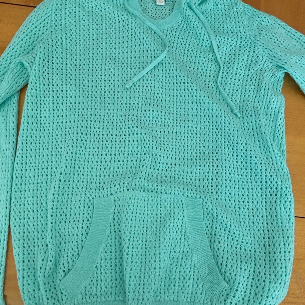 NWOT mesh like hooded sweater